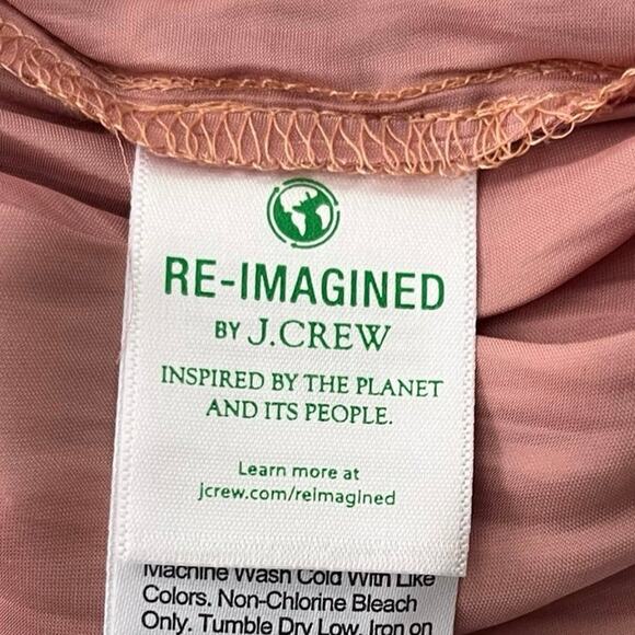 J. Crew Side-Slit Featherweight Crinkle Satin Maxi Skirt Pockets Pink Size 4 NWT - Picture 7 of 11